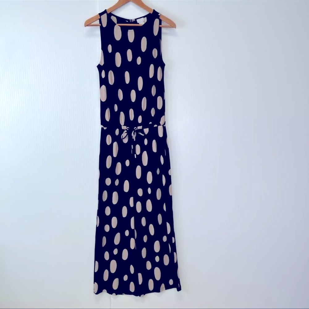 Chicos Travelers cream black wide leg jumpsuit XL 3